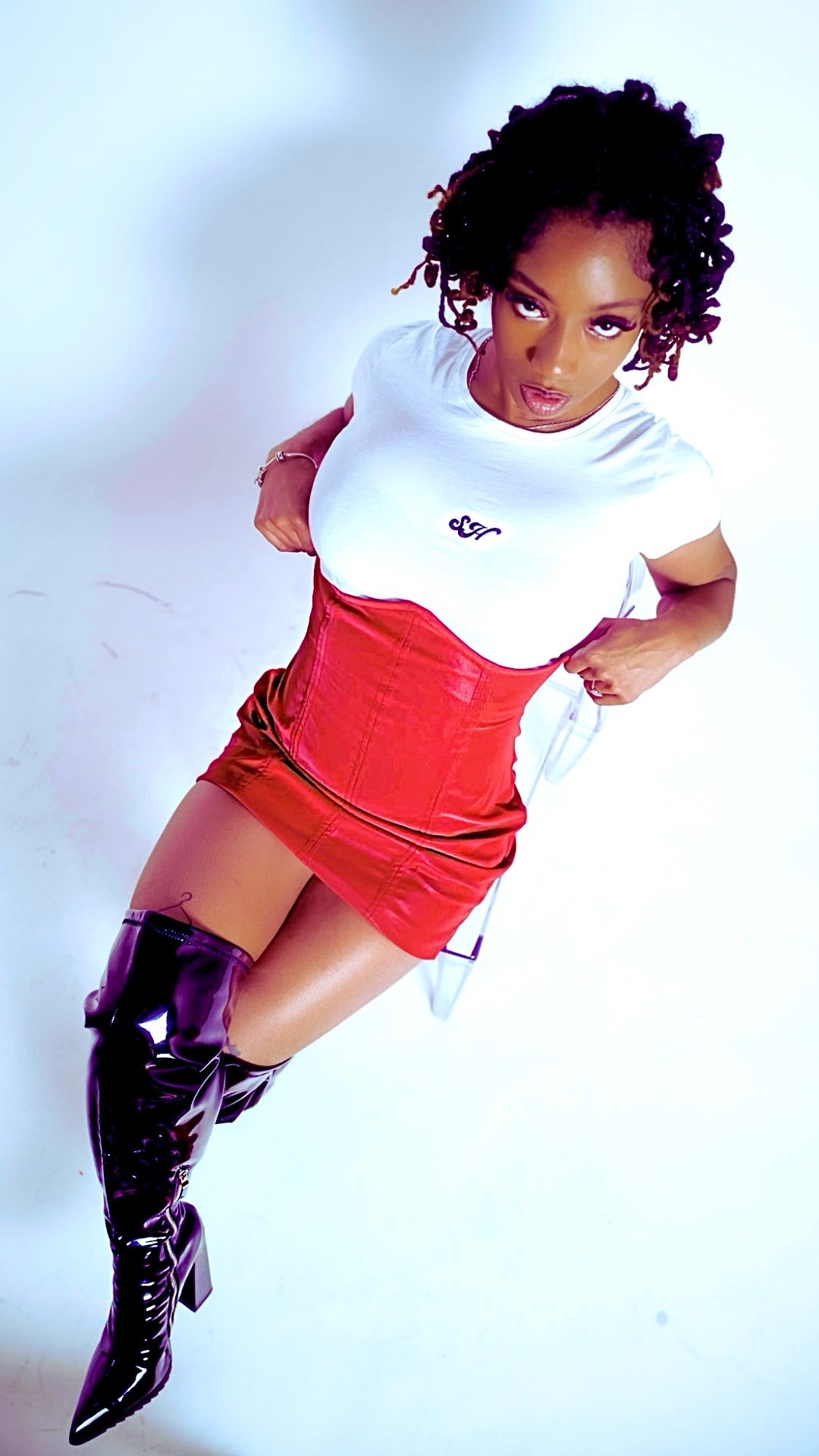 Fitted high waisted skirt