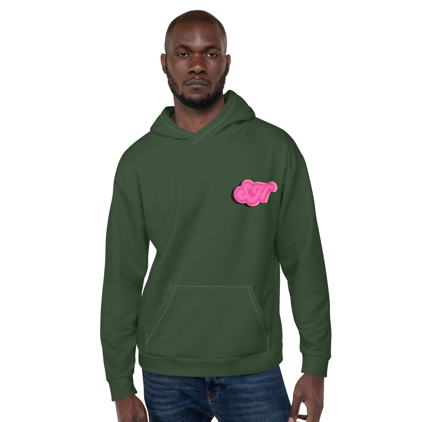 Green/PANK Unisex Hoodie