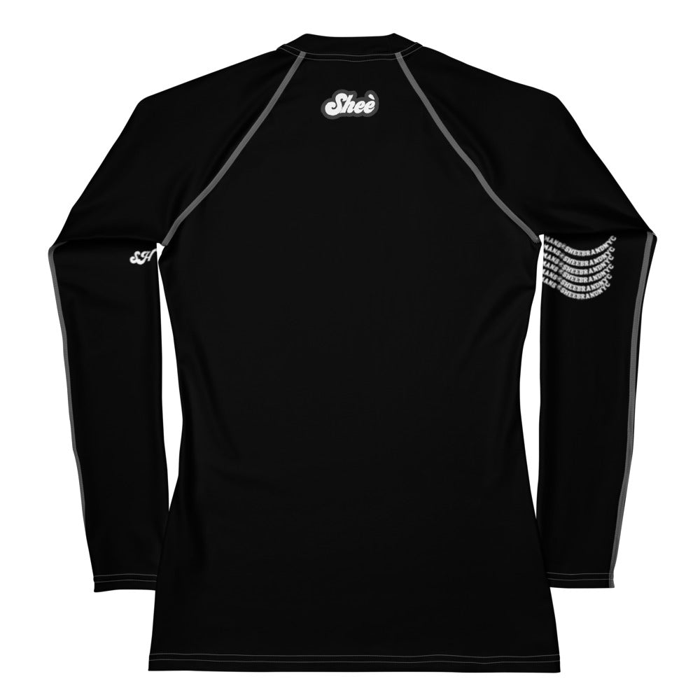 Black Women's Rash Guard