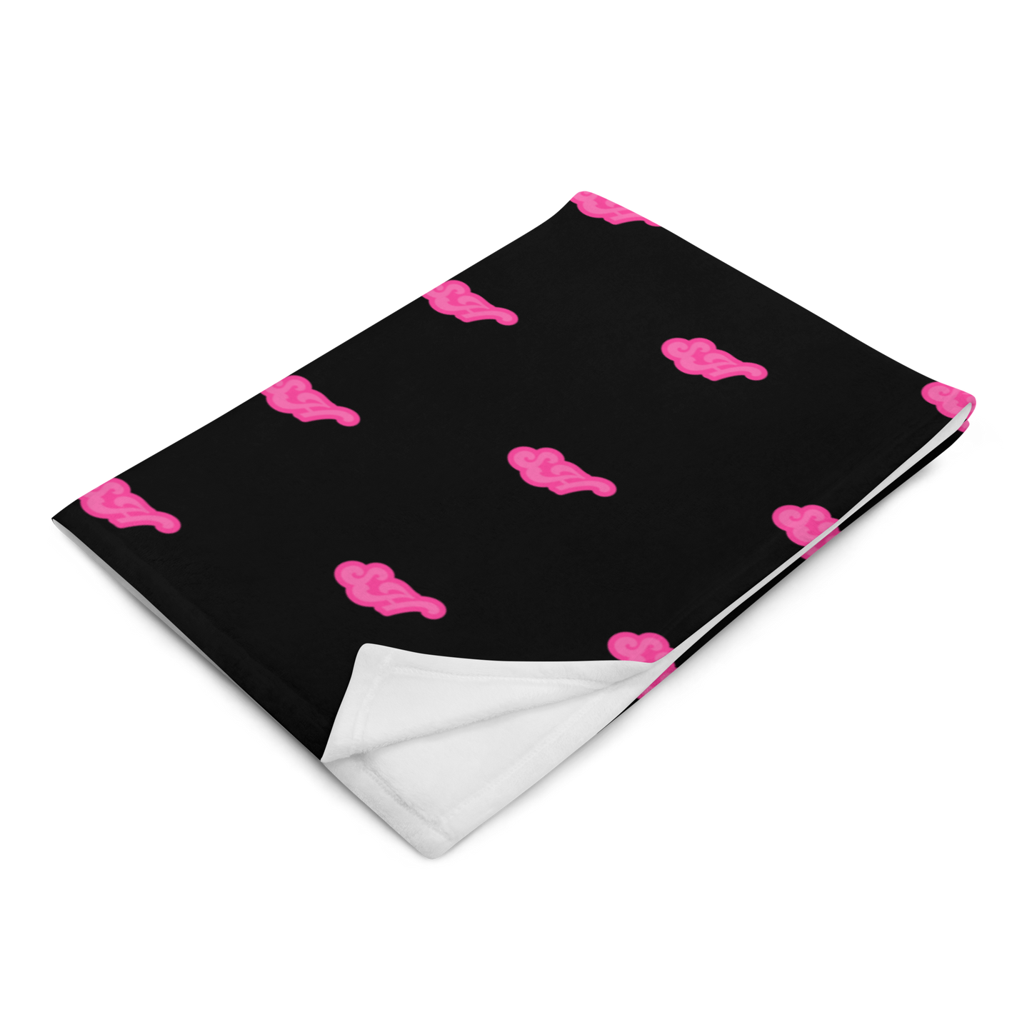 Blk & Pank Throw Blanket