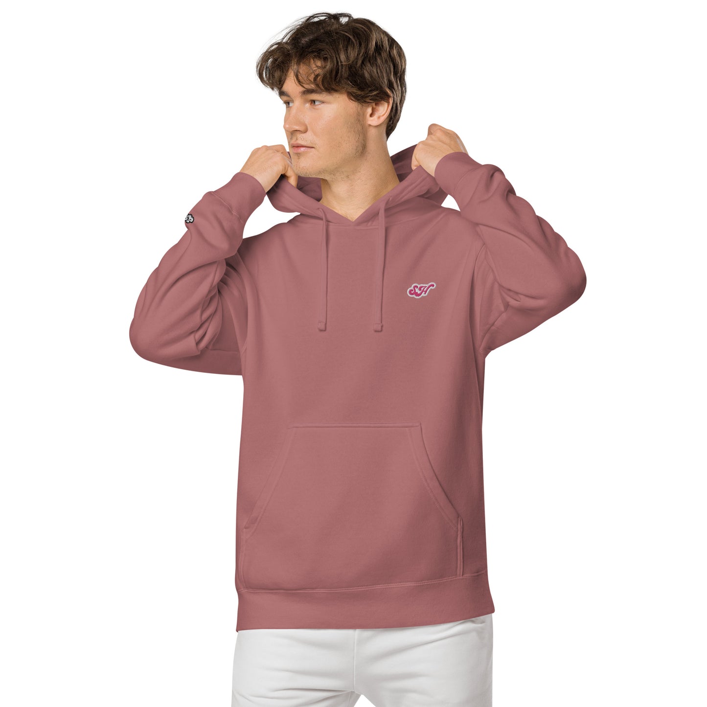 Salmon Unisex pigment-dyed hoodie