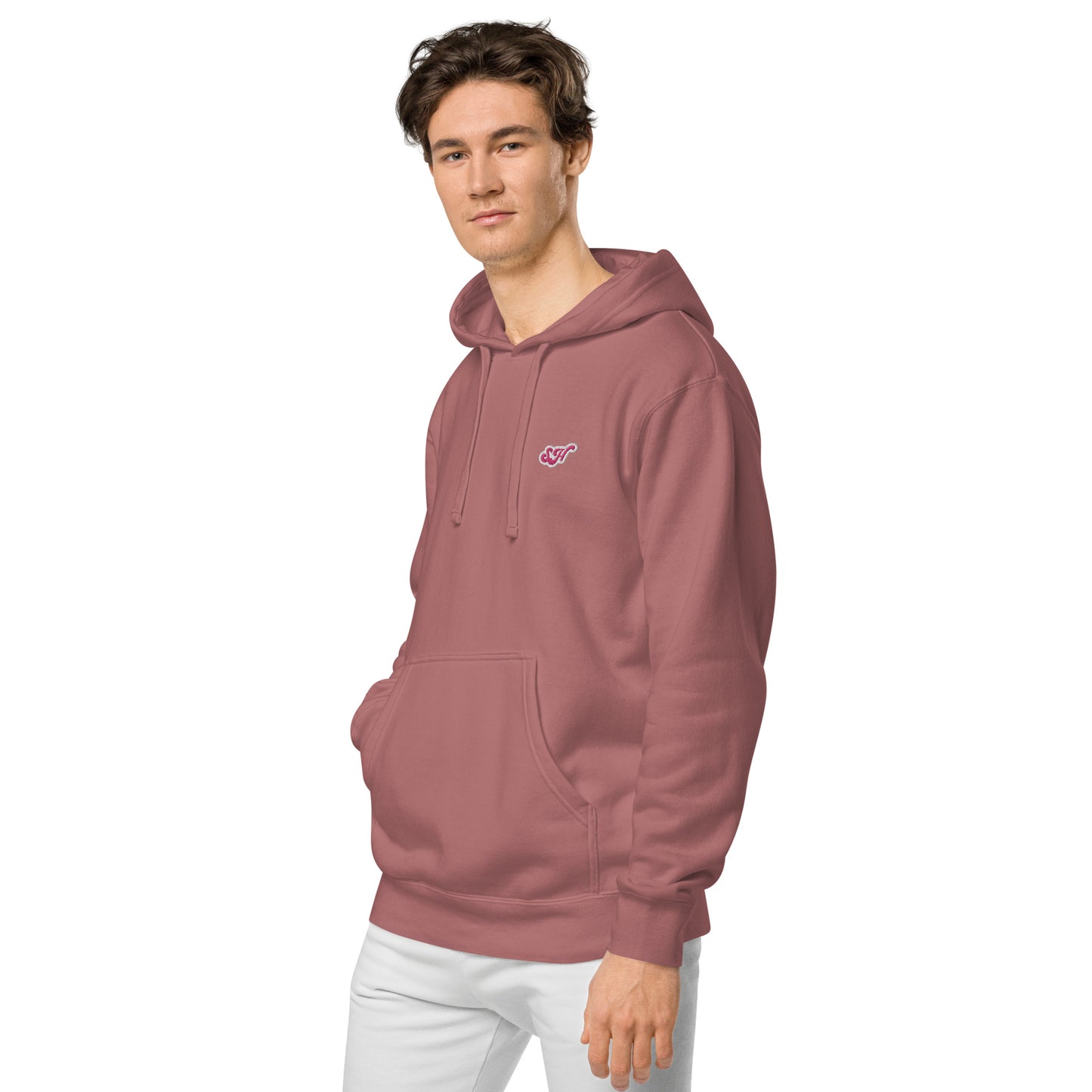 Salmon Unisex pigment-dyed hoodie