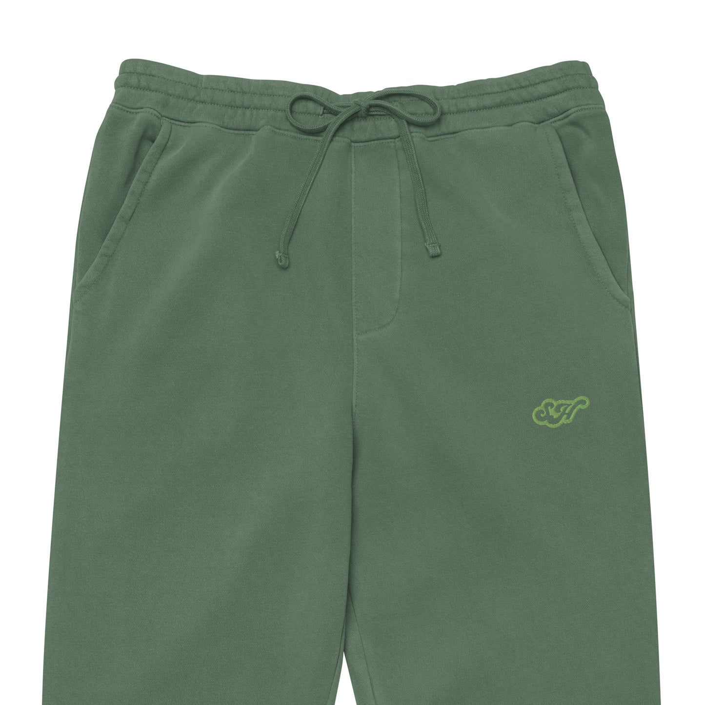 Unisex GREEN pigment-dyed sweatpants