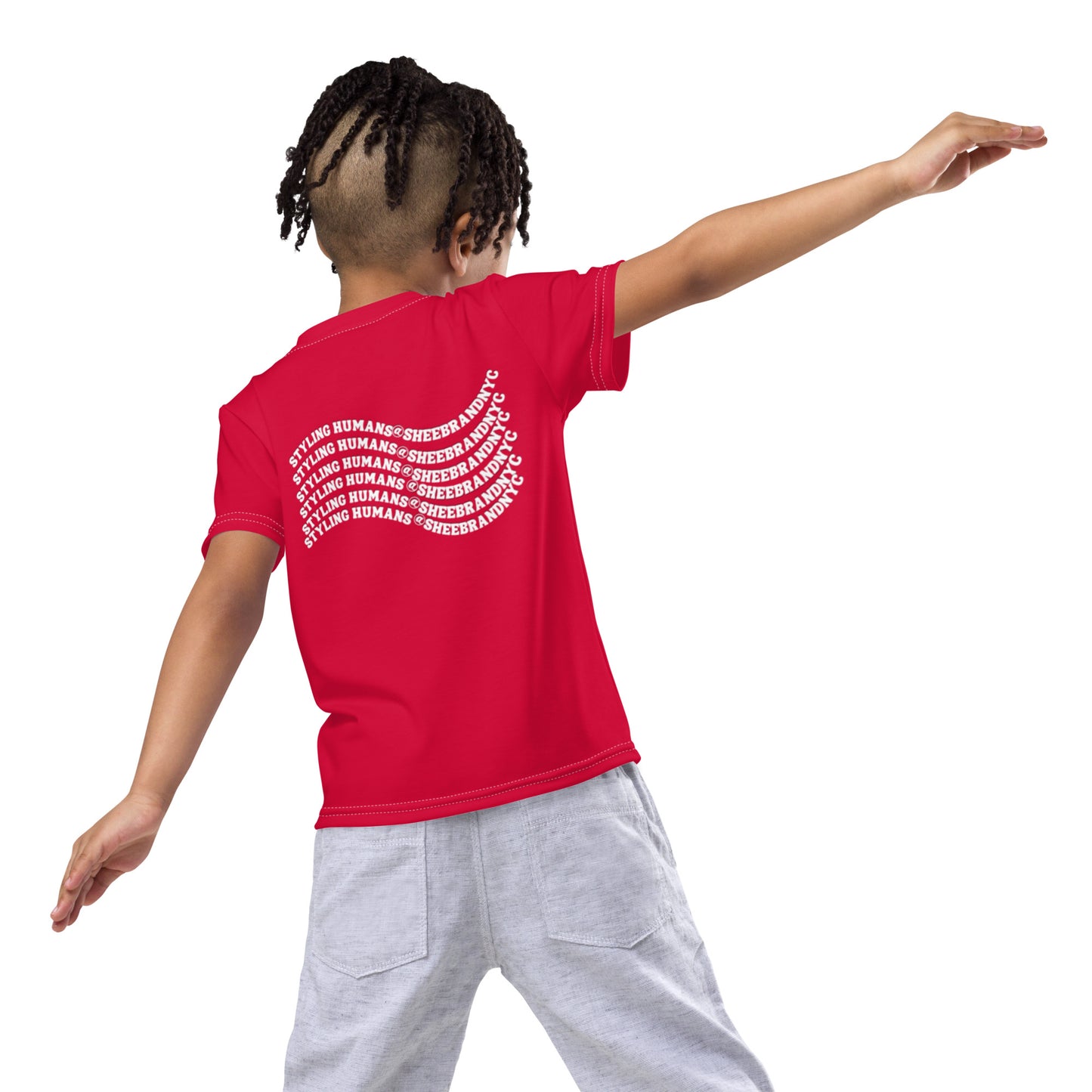 Kids crew neck t-shirt Red