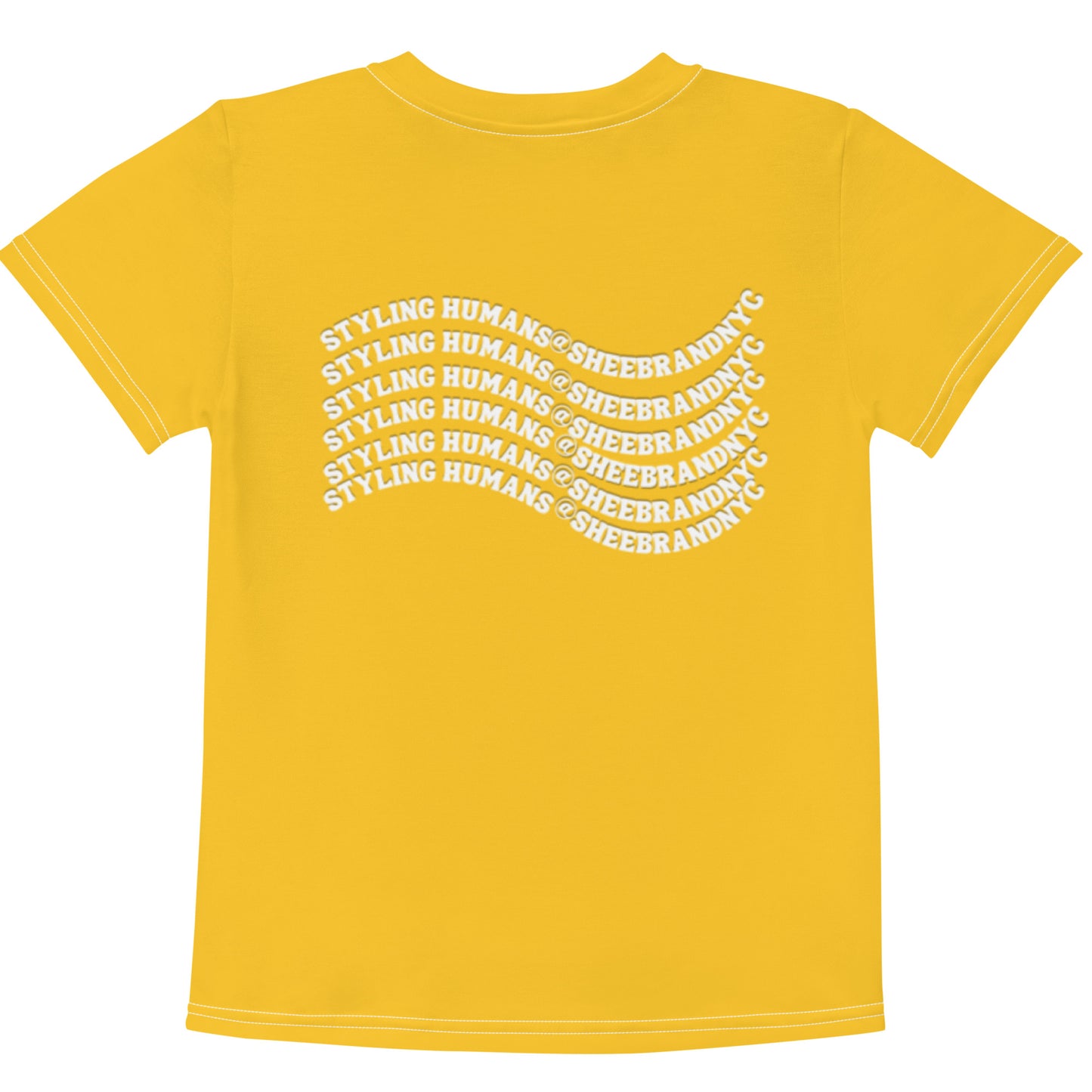 Kids crew neck t-shirt yellow