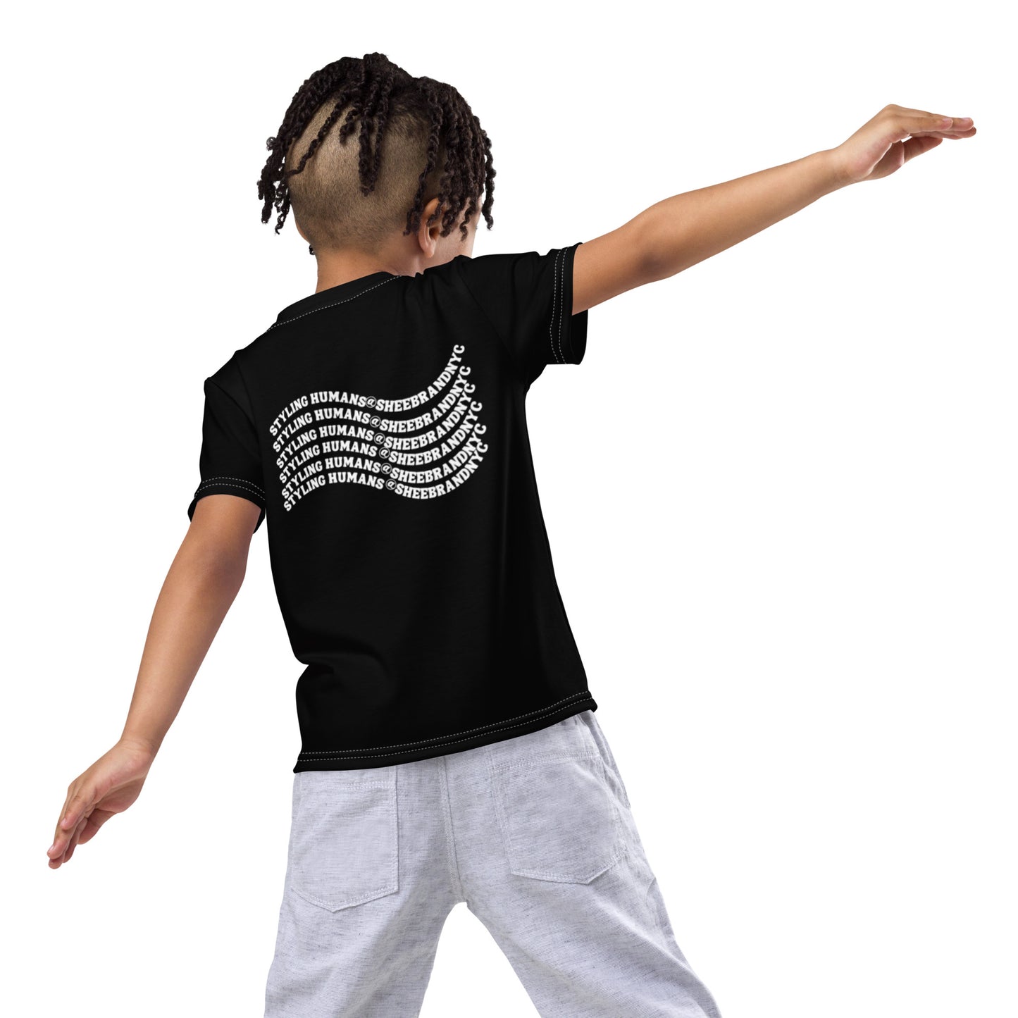 Kids crew neck t-shirt Black