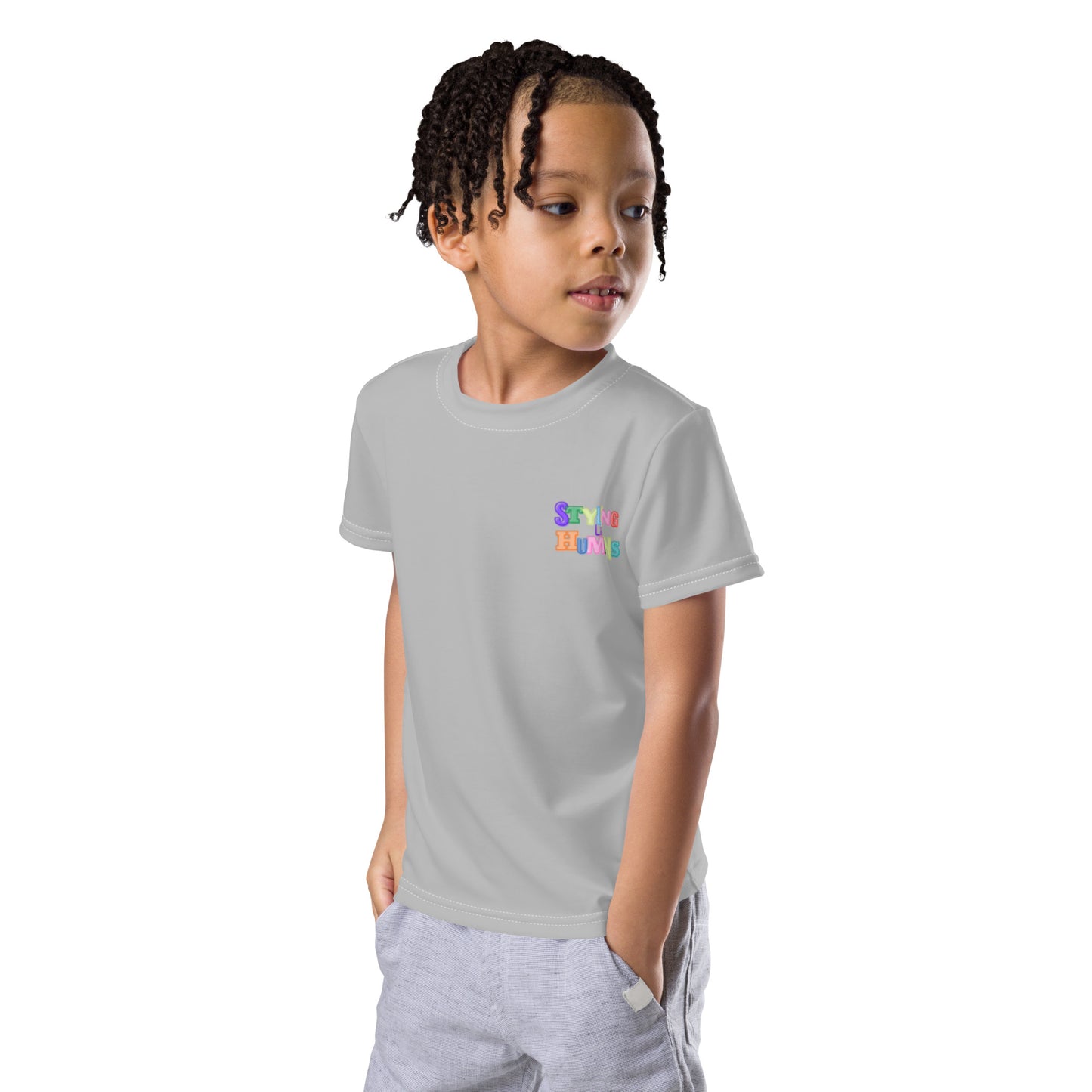 Kids crew neck t-shirt grey