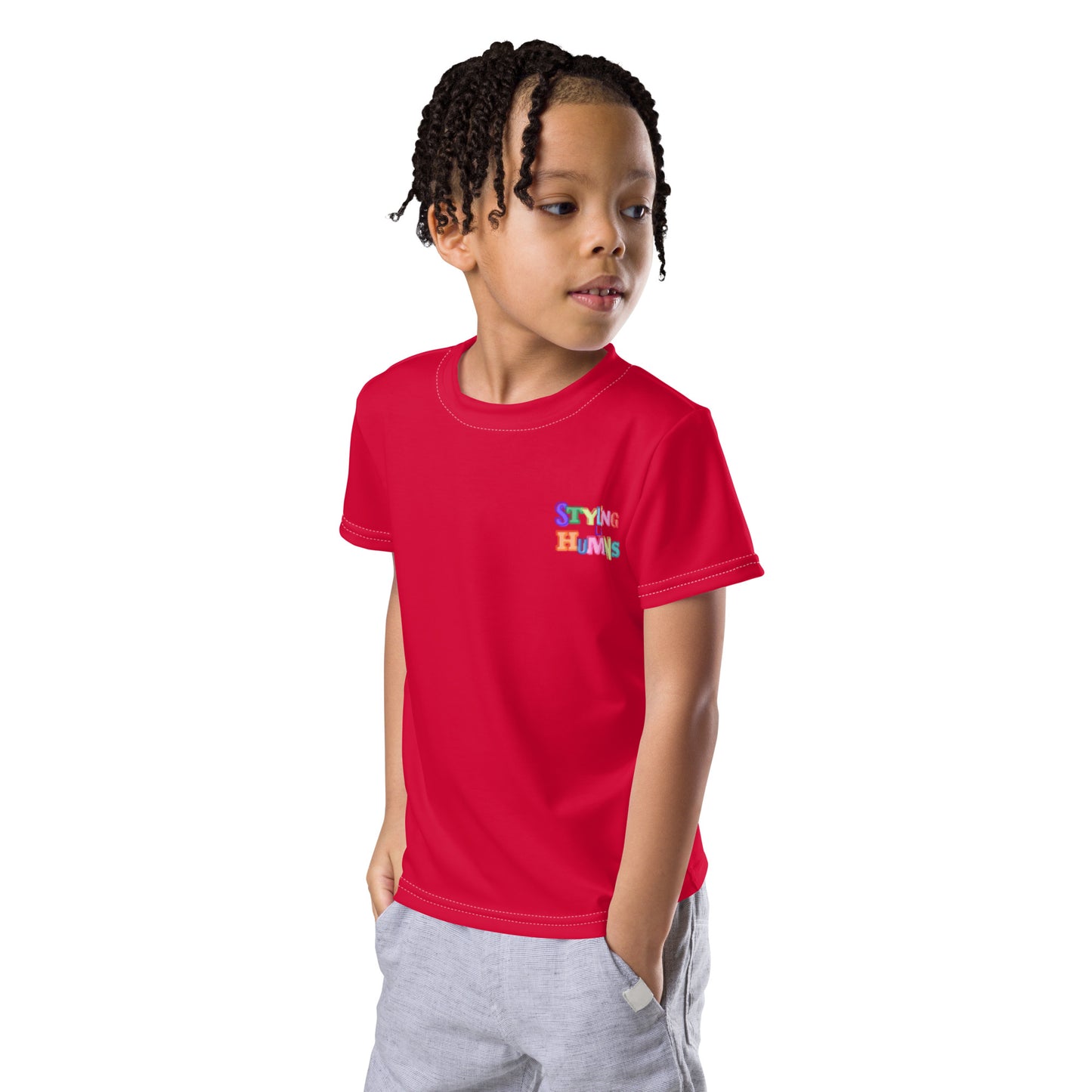 Kids crew neck t-shirt Red