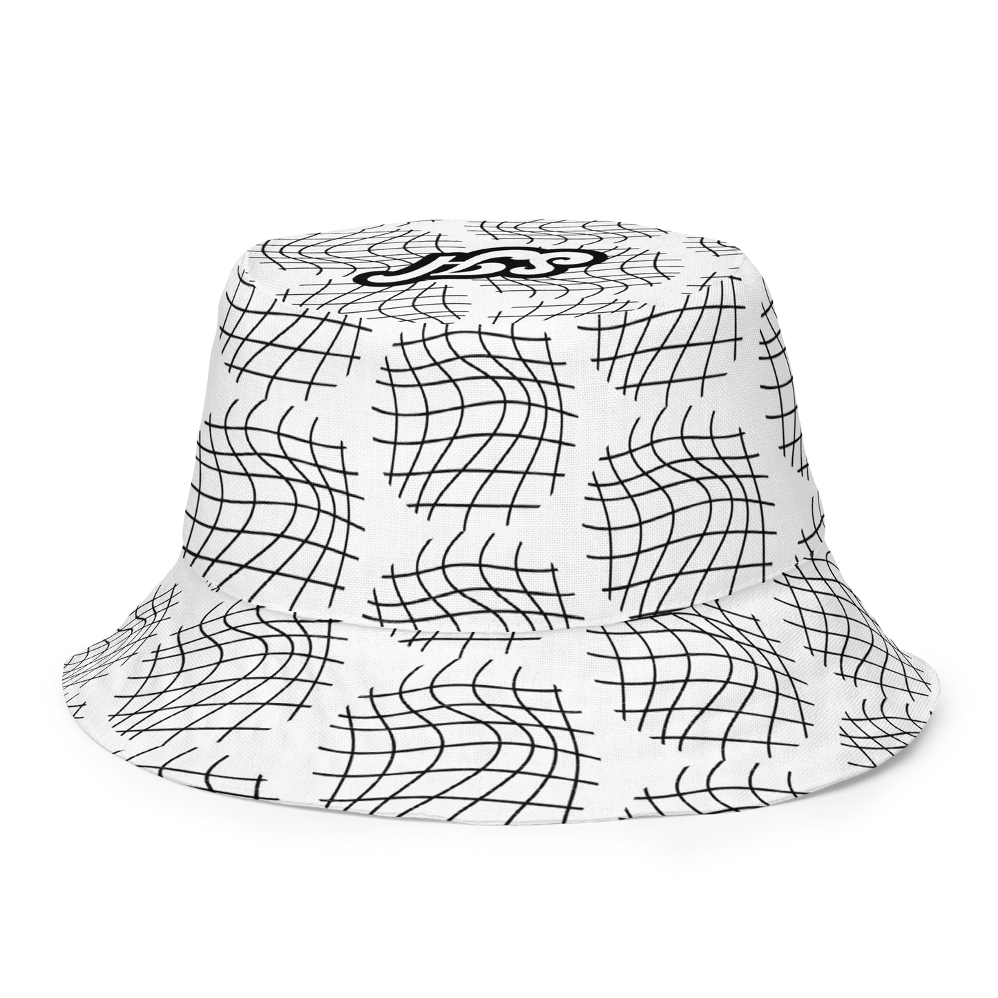 White/black Reversible bucket hat