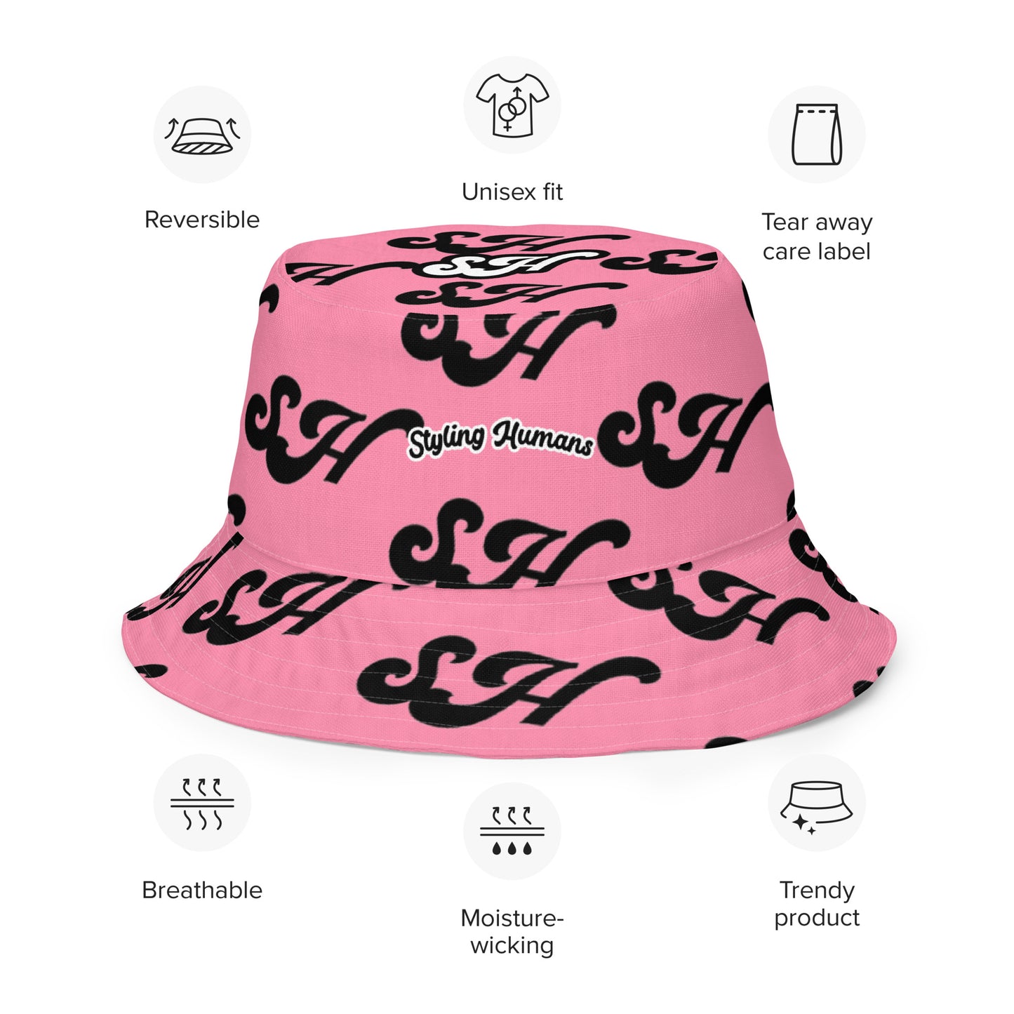 Unisex Multi color Reversible bucket hat