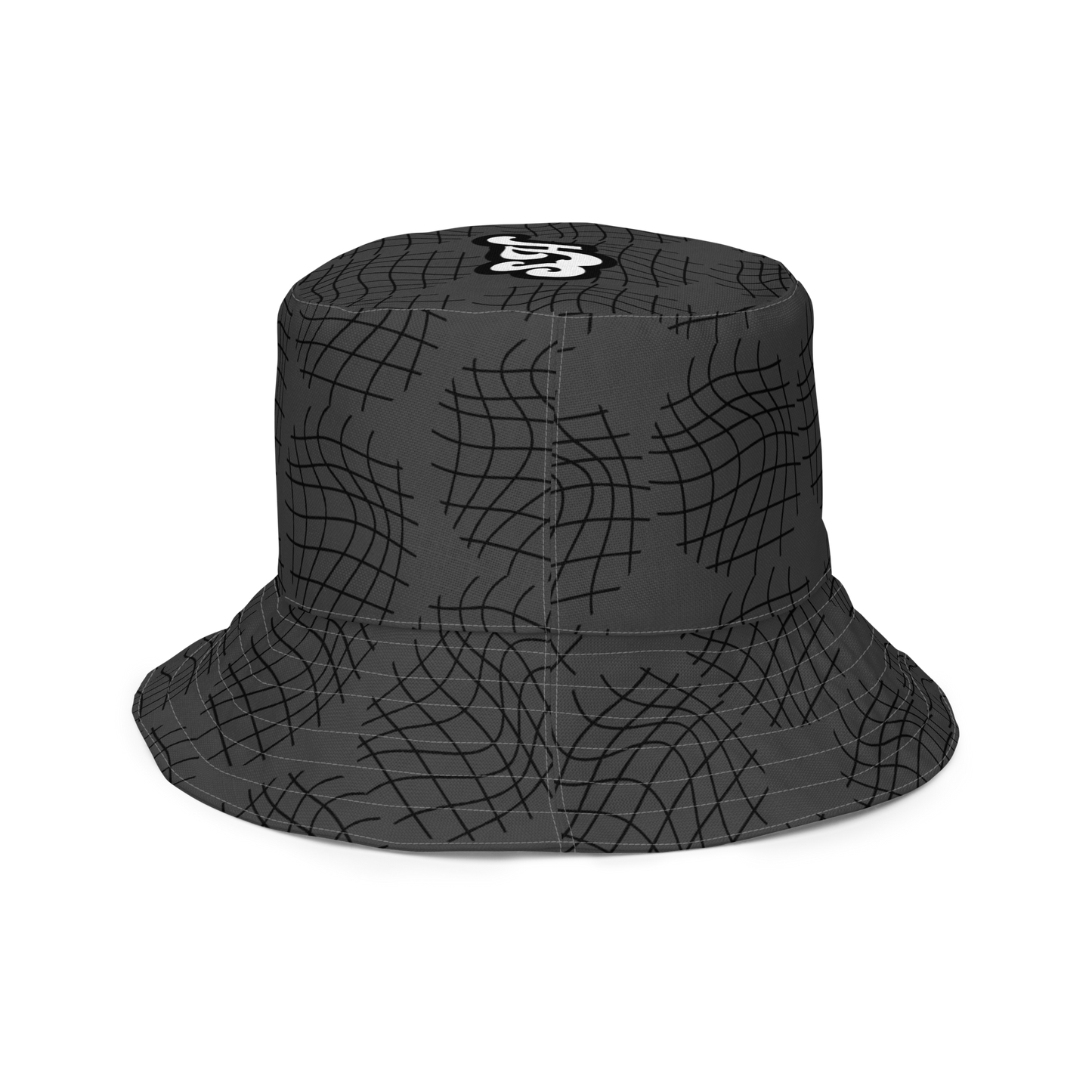 White/black Reversible bucket hat