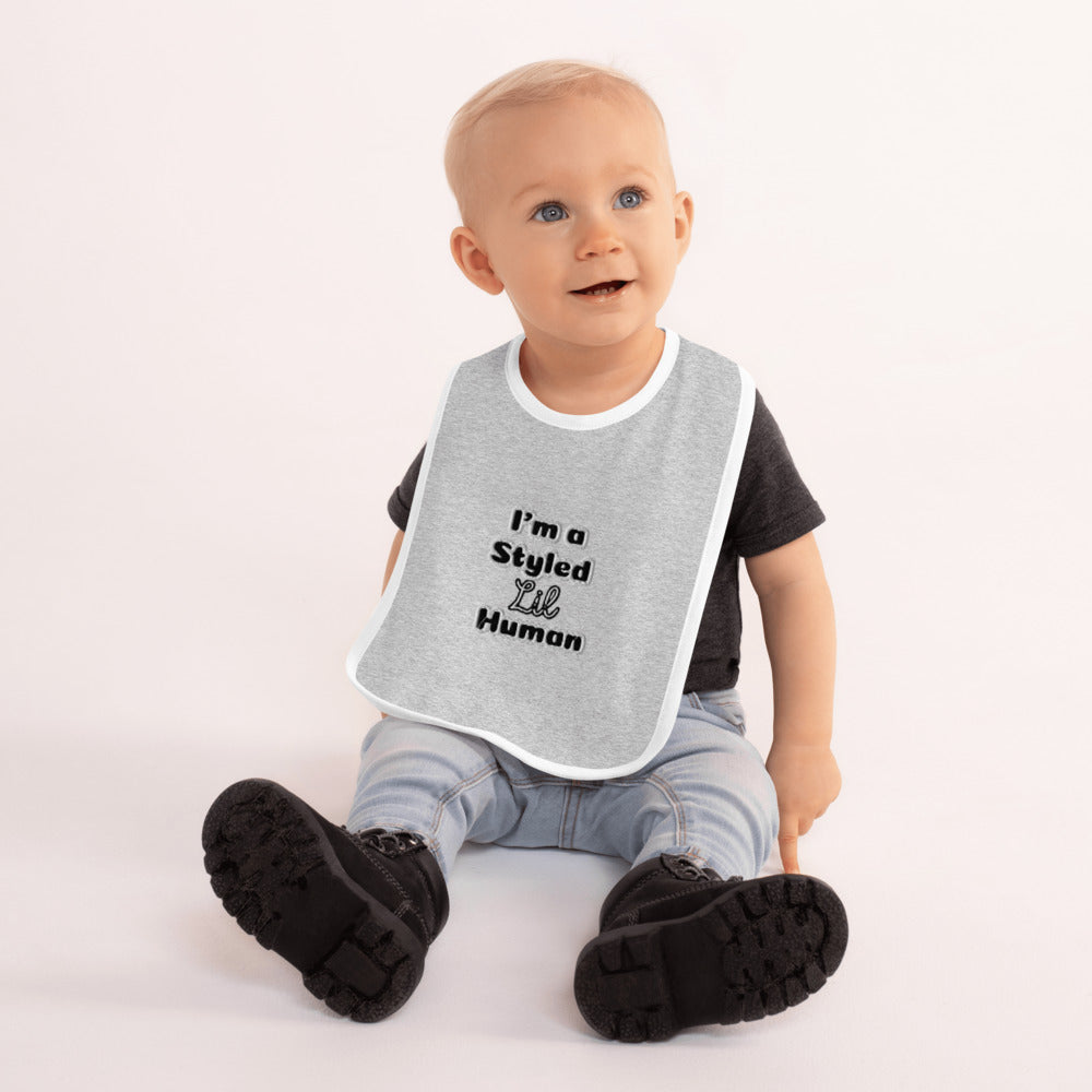 STYLING LIL HUMANS Embroidered Baby Bib