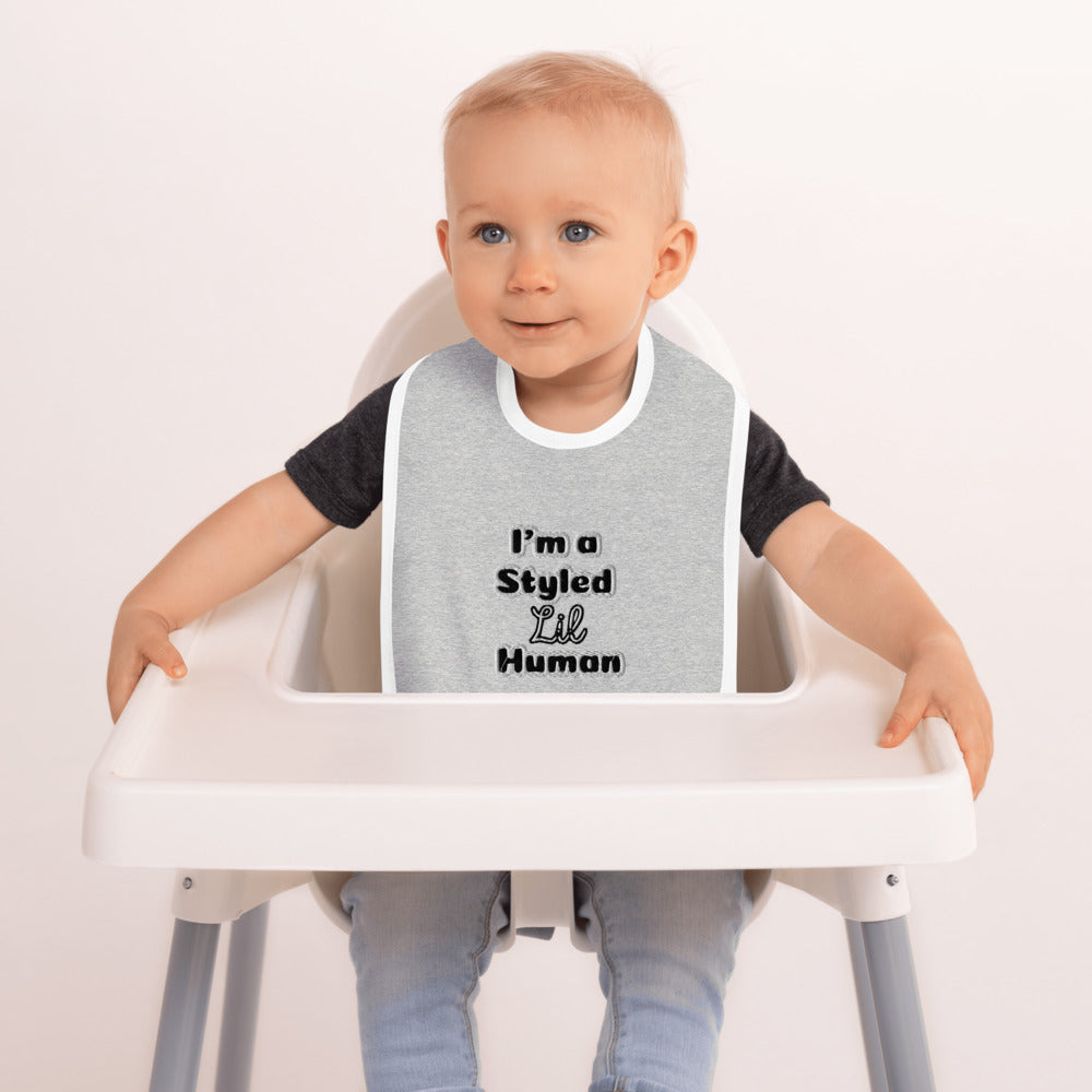 STYLING LIL HUMANS Embroidered Baby Bib