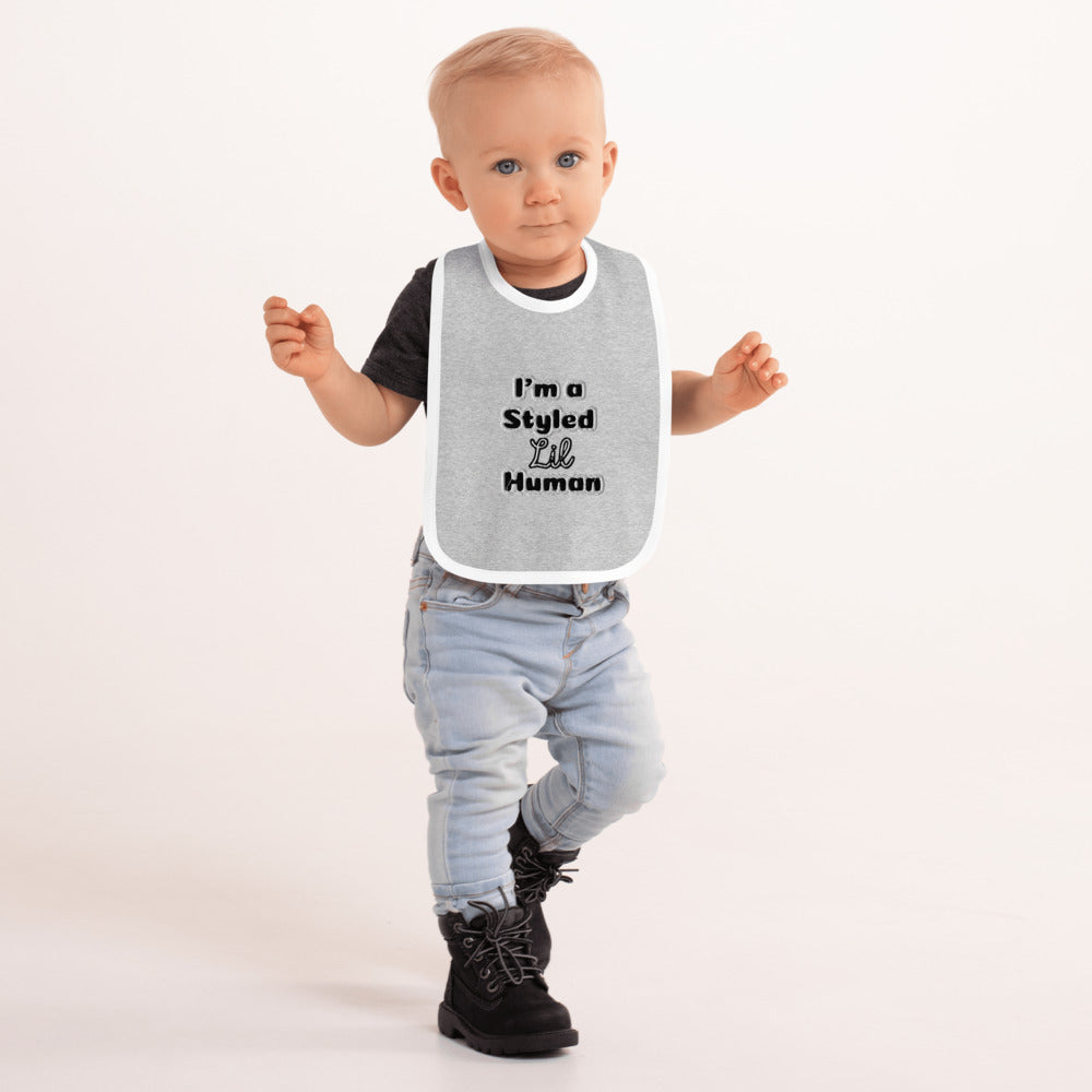 STYLING LIL HUMANS Embroidered Baby Bib