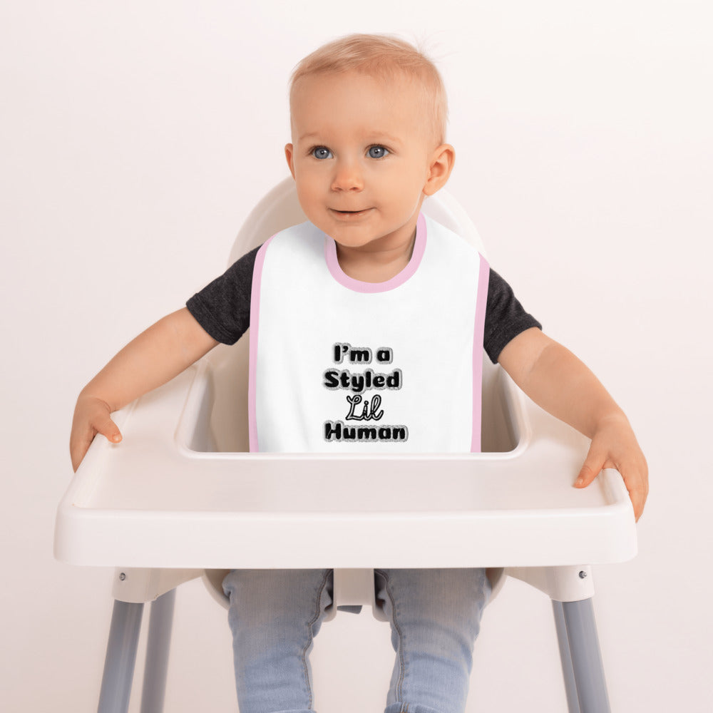 STYLING LIL HUMANS Embroidered Baby Bib