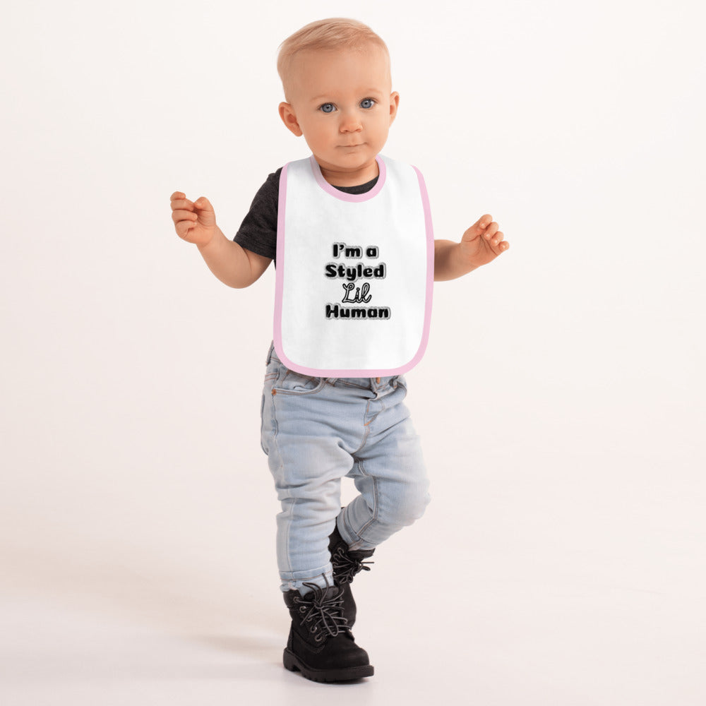 STYLING LIL HUMANS Embroidered Baby Bib
