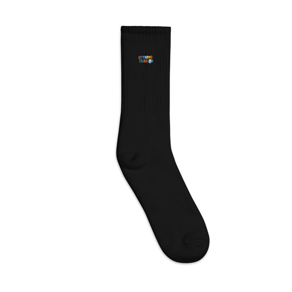 STYLING LETTERS Embroidered socks