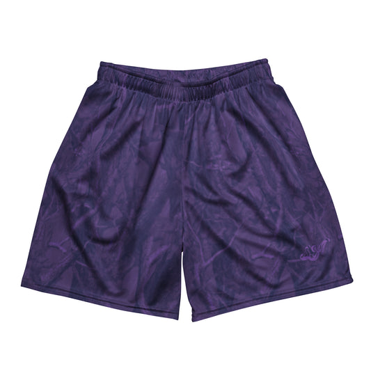 Purple mesh shorts