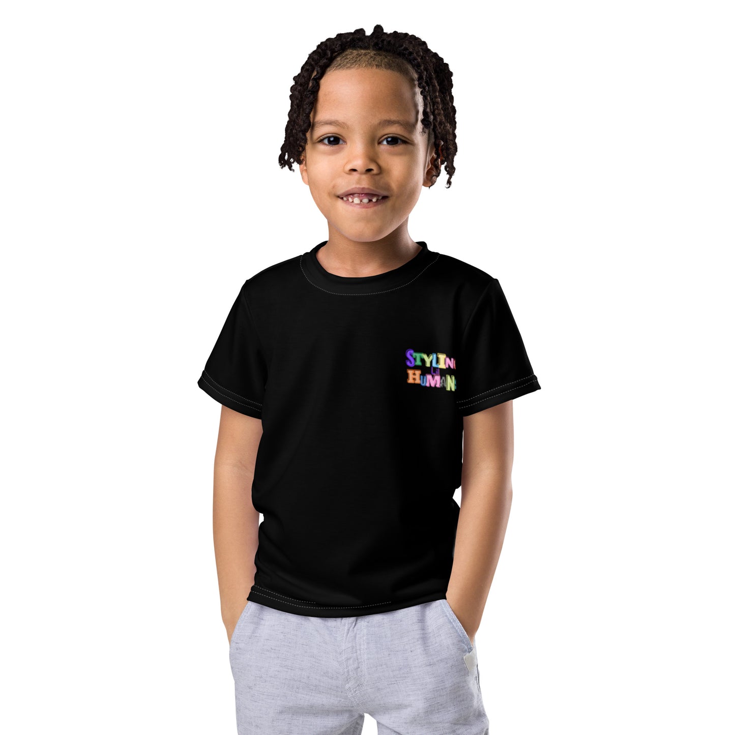 Kids crew neck t-shirt Black