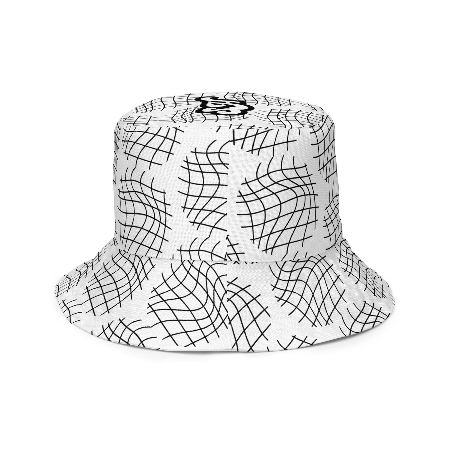 White/black Reversible bucket hat