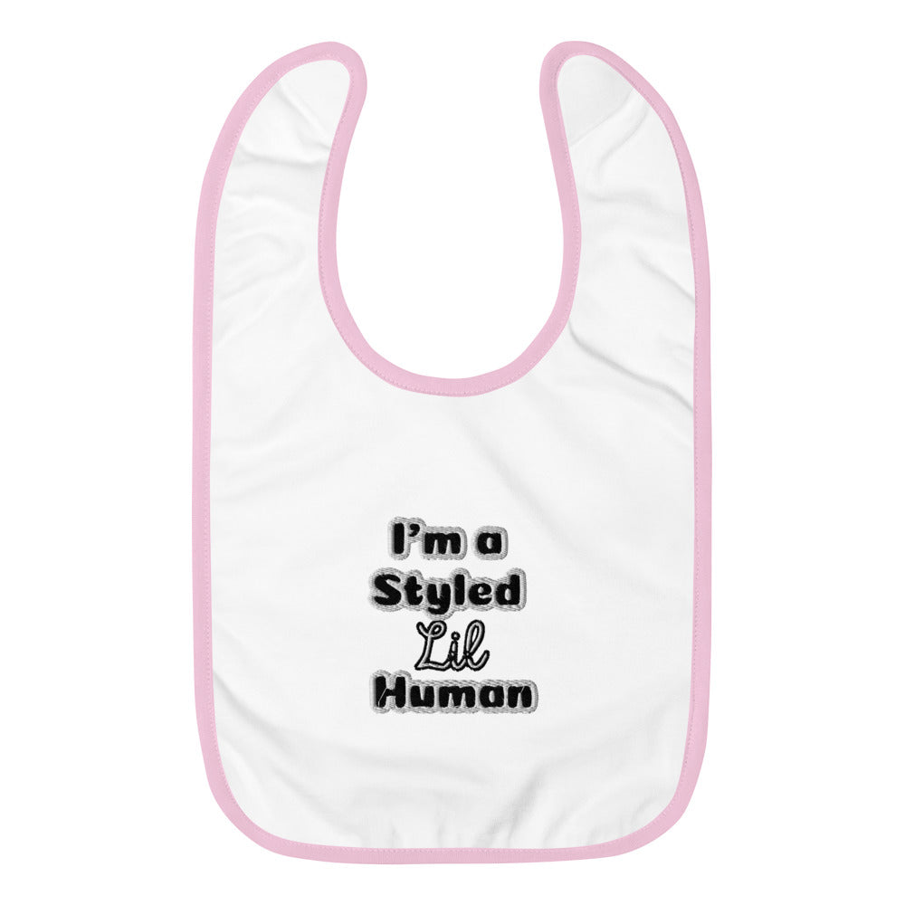 STYLING LIL HUMANS Embroidered Baby Bib
